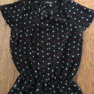 🌈 UNIQUE Foreign Trade Duds Top, Black, Size M